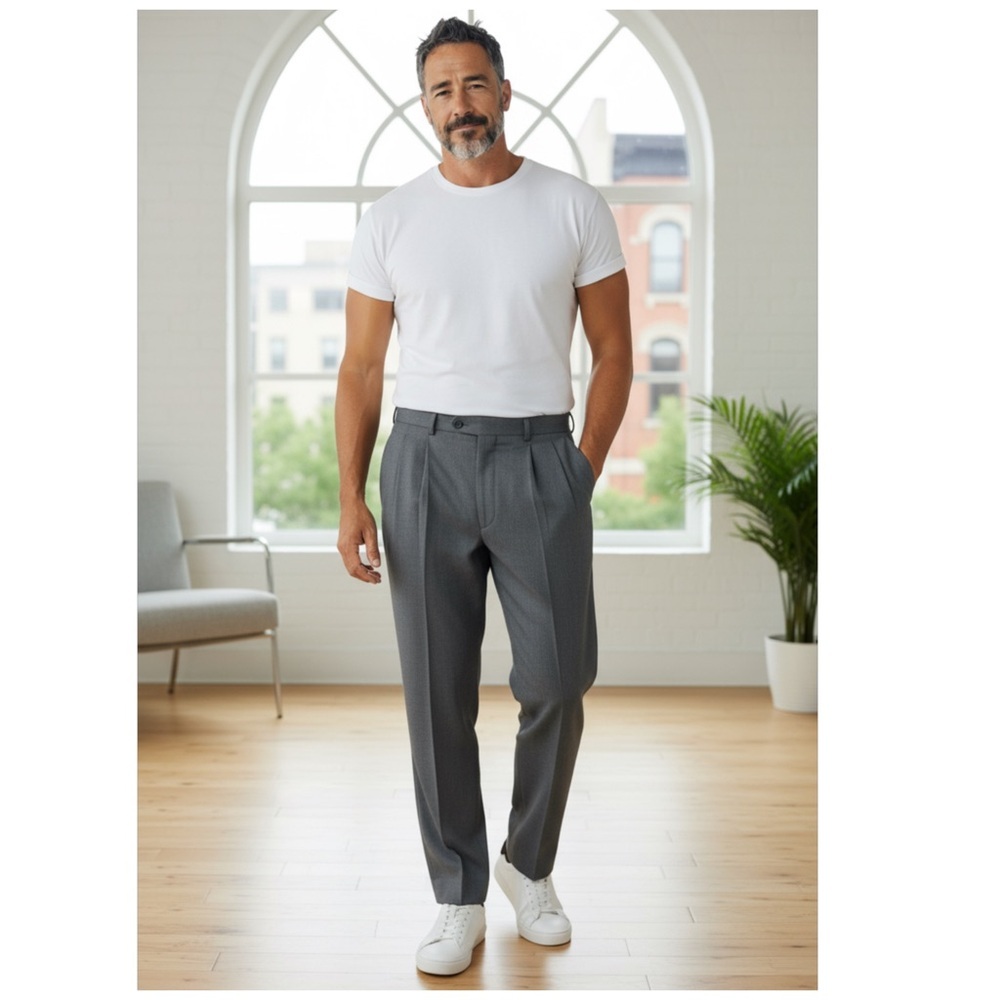 Men’s Wool Blend Gray Pants 36